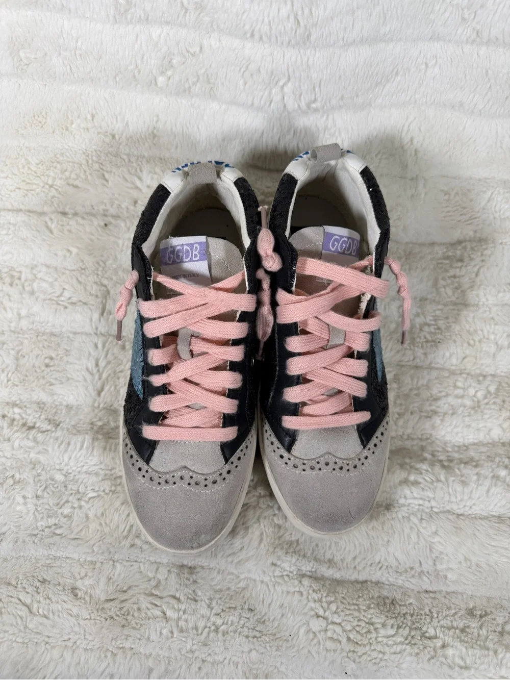Golden Goose Mid Star 'Black Glitter Iridescent' sneakers Size 36 US 5